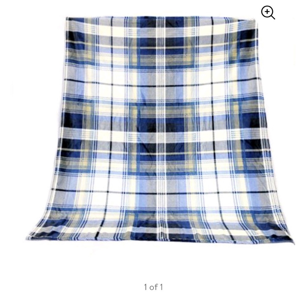Gold Coast Micro Fannel Plaid Throw 50” x 70”